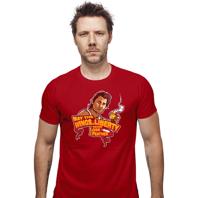 Daily_Deal_Shirts Fitted Shirts, Mens / Small / Red The Wings Of Liberty