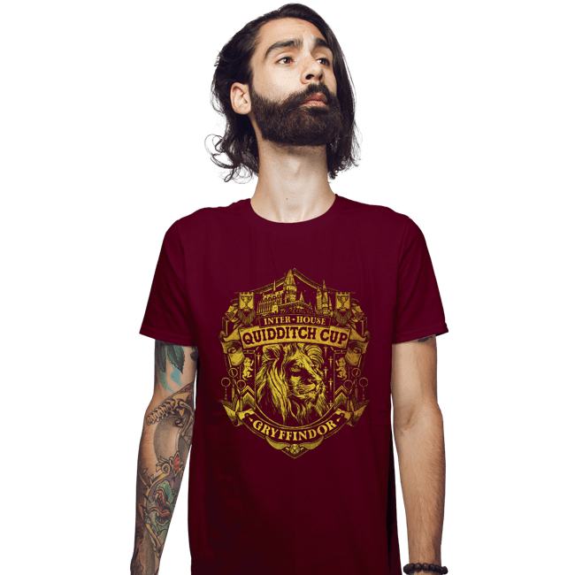 Sold_Out_Shirts Fitted Shirts, Mens / Small / Maroon Team Gryffindor