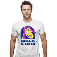 Load image into Gallery viewer, Shirts Fitted Shirts, Mens / Small / White Bella Ciao Tacos
