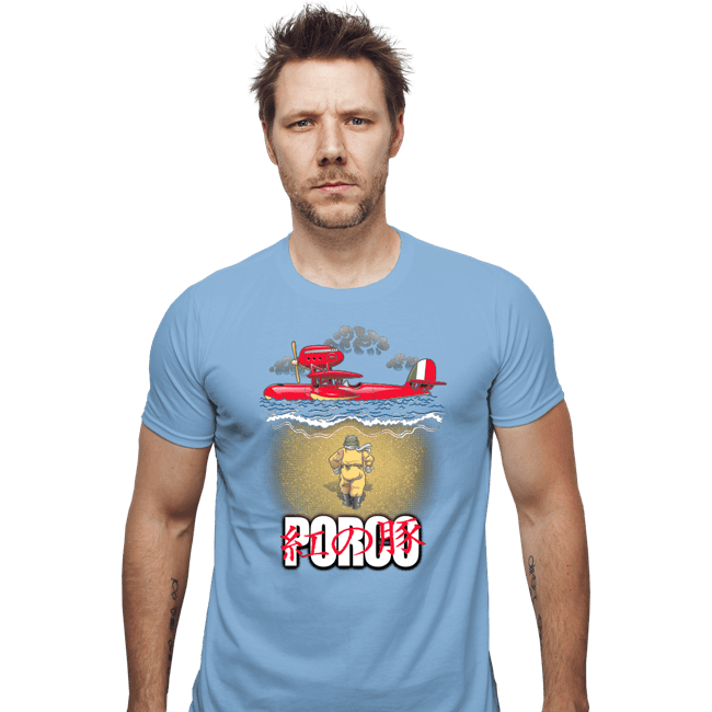 Daily_Deal_Shirts Fitted Shirts, Mens / Small / Powder Blue Porco