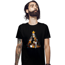 Load image into Gallery viewer, Daily_Deal_Shirts Fitted Shirts, Mens / Small / Black Christmas Kittens

