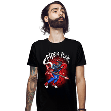Load image into Gallery viewer, Daily_Deal_Shirts Fitted Shirts, Mens / Small / Black Spider Punk
