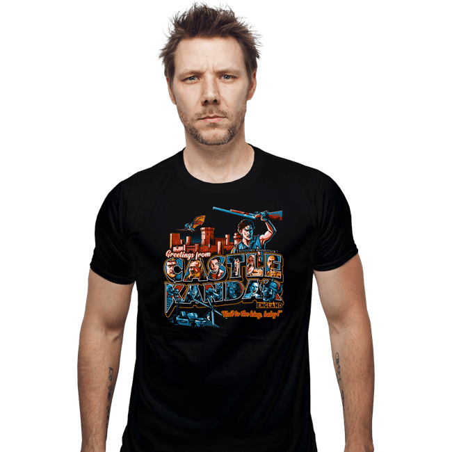 Daily_Deal_Shirts Fitted Shirts, Mens / Small / Black Greetings From Castle Kandar