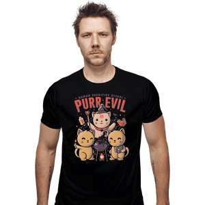Shirts Fitted Shirts, Mens / Small / Black Purr Evil