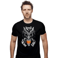 Load image into Gallery viewer, Daily_Deal_Shirts Fitted Shirts, Mens / Small / Black Dragon Skull Dice

