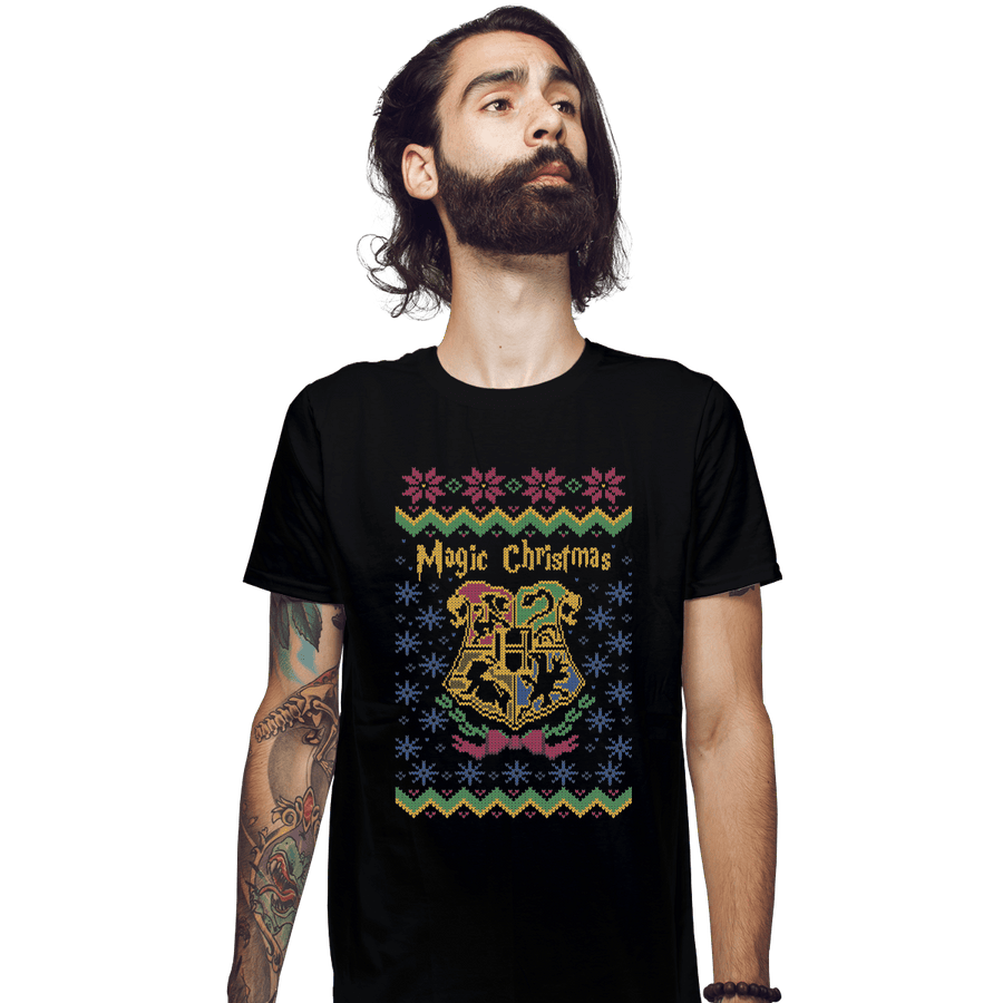Shirts Fitted Shirts, Mens / Small / Black Magic Christmas