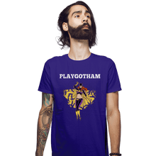 Load image into Gallery viewer, Shirts Fitted Shirts, Mens / Small / Violet Playgotham Batgirl
