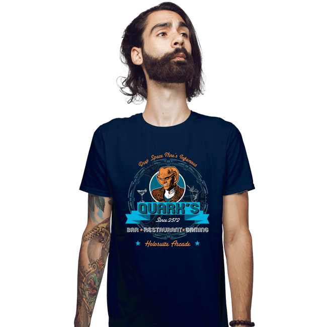 Secret_Shirts Fitted Shirts, Mens / Small / Navy Quark's Bar