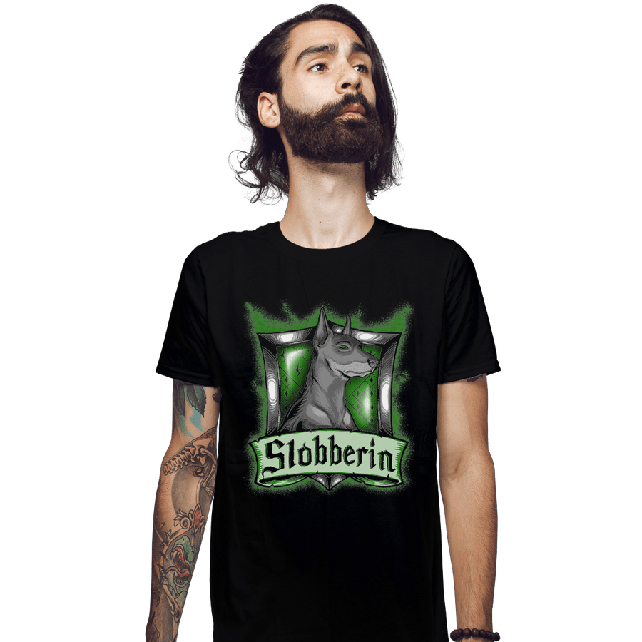 Shirts Fitted Shirts, Mens / Small / Black Hairy Pupper House Slobberin