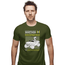 Load image into Gallery viewer, Daily_Deal_Shirts Fitted Shirts, Mens / Small / Military Green Warthog Manual

