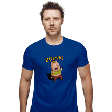 Load image into Gallery viewer, Daily_Deal_Shirts Fitted Shirts, Mens / Small / Royal Blue Stoner Pig
