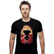 Load image into Gallery viewer, Shirts Fitted Shirts, Mens / Small / Black Glitch Luffy

