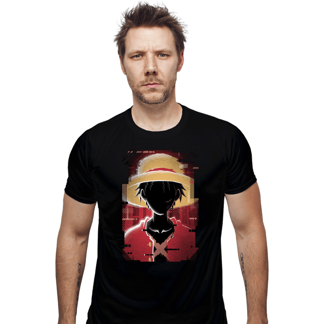 Shirts Fitted Shirts, Mens / Small / Black Glitch Luffy