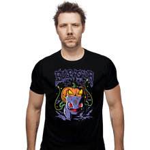 Load image into Gallery viewer, Shirts Fitted Shirts, Mens / Small / Black Spookasaur
