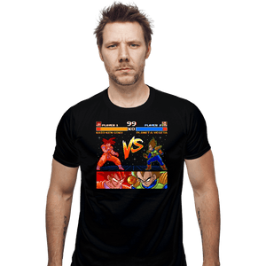 Shirts Fitted Shirts, Mens / Small / Black Goku VS Vegeta Alternate Version