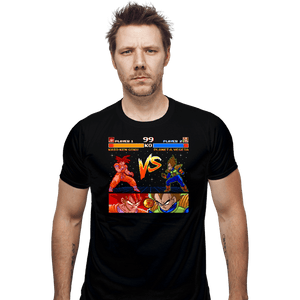Shirts Fitted Shirts, Mens / Small / Black Goku VS Vegeta Alternate Version