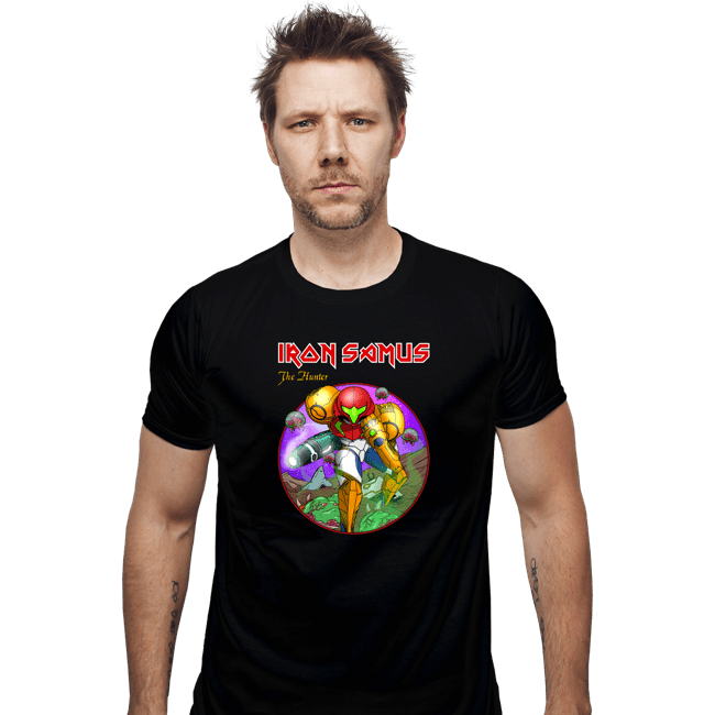 Daily_Deal_Shirts Fitted Shirts, Mens / Small / Black Iron Samus