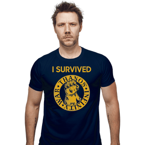 Shirts Fitted Shirts, Mens / Small / Navy Infinity War Survivor