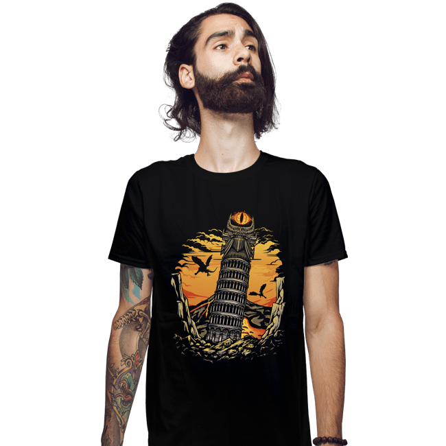 Daily_Deal_Shirts Fitted Shirts, Mens / Small / Black Leaning Dark Tower