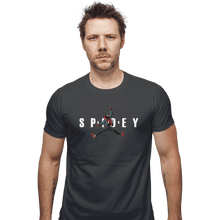 Load image into Gallery viewer, Shirts Fitted Shirts, Mens / Small / Charcoal Air Spidey
