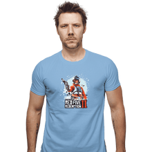 Load image into Gallery viewer, Shirts Fitted Shirts, Mens / Small / Powder Blue Red Five Redemption II
