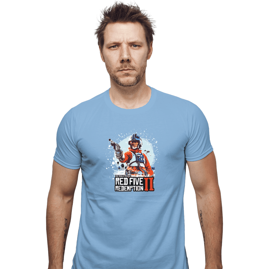 Shirts Fitted Shirts, Mens / Small / Powder Blue Red Five Redemption II