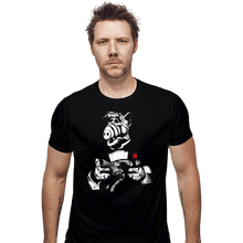 Load image into Gallery viewer, Shirts Fitted Shirts, Mens / Small / Black Cat Father

