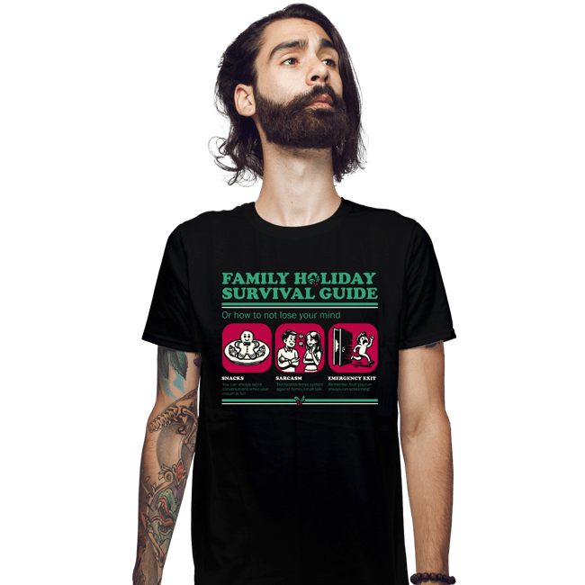 Daily_Deal_Shirts Fitted Shirts, Mens / Small / Black Family Holiday Survival Guide