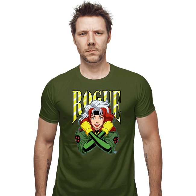 Daily_Deal_Shirts Fitted Shirts, Mens / Small / Military Green Rogue 97