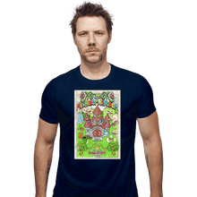 Load image into Gallery viewer, Shirts Fitted Shirts, Mens / Small / Navy The Mushroom Kingdom
