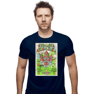 Shirts Fitted Shirts, Mens / Small / Navy The Mushroom Kingdom