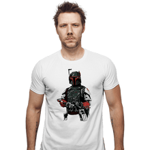 Load image into Gallery viewer, Shirts Fitted Shirts, Mens / Small / White Mandalorian Bounterhunter
