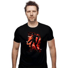 Load image into Gallery viewer, Shirts Fitted Shirts, Mens / Small / Black Cosmic Chainsaw
