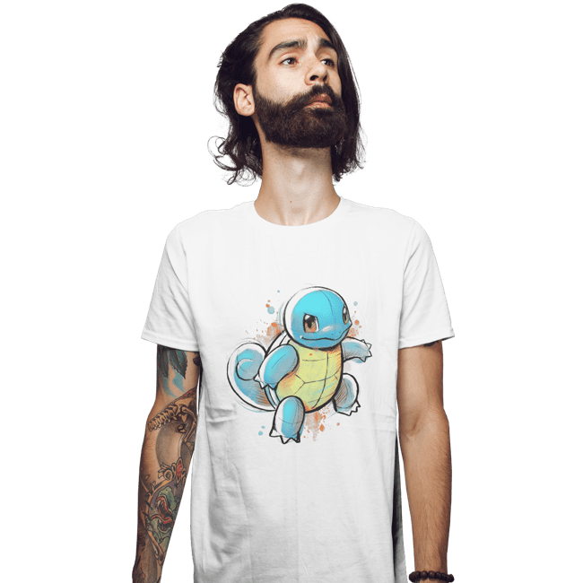 Shirts Fitted Shirts, Mens / Small / White Water Ink