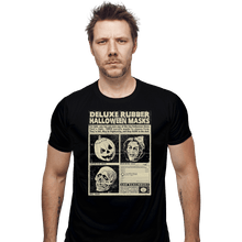 Load image into Gallery viewer, Shirts Fitted Shirts, Mens / Small / Black Three Halloween Masks
