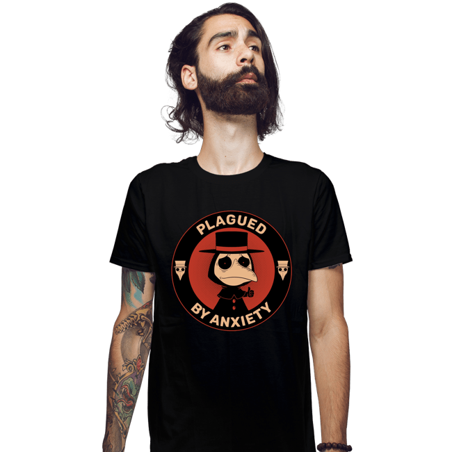 Secret_Shirts Fitted Shirts, Mens / Small / Black Plagued By Anxiety