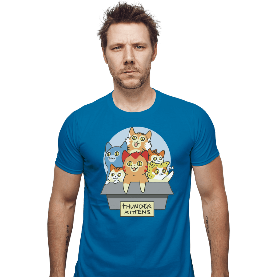Shirts Fitted Shirts, Mens / Small / Sapphire Thunder Kittens