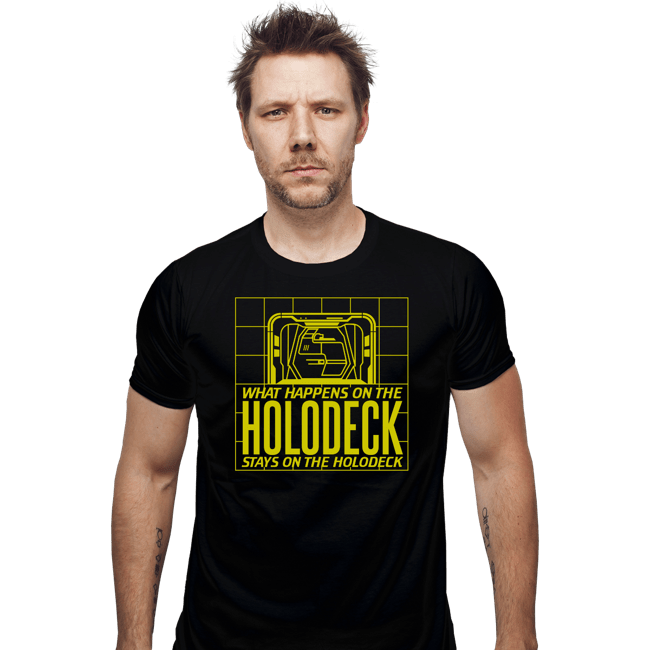 Secret_Shirts Fitted Shirts, Mens / Small / Black What Happens On The Holodeck
