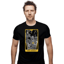 Load image into Gallery viewer, Shirts Fitted Shirts, Mens / Small / Black Tarot The Iron Hermit
