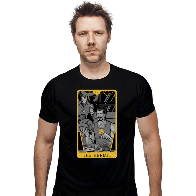 Shirts Fitted Shirts, Mens / Small / Black Tarot The Iron Hermit