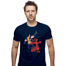 Load image into Gallery viewer, Secret_Shirts Fitted Shirts, Mens / Small / Navy Wolverine &amp; Deadpool
