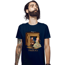 Load image into Gallery viewer, Secret_Shirts Fitted Shirts, Mens / Small / Navy Girl In The Fireplace
