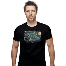 Load image into Gallery viewer, Shirts Fitted Shirts, Mens / Small / Black Starry Robot
