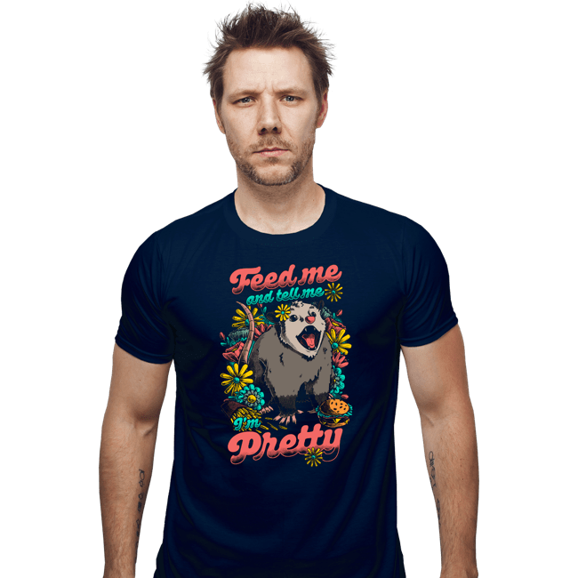 Daily_Deal_Shirts Fitted Shirts, Mens / Small / Navy Pretty Hungry Possum
