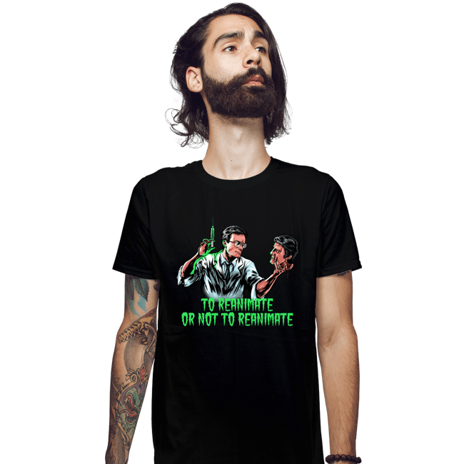 Daily_Deal_Shirts Fitted Shirts, Mens / Small / Black To Reanimate Or Not