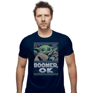 Shirts Fitted Shirts, Mens / Small / Navy Boomer Ok Baby Yoda Sweater