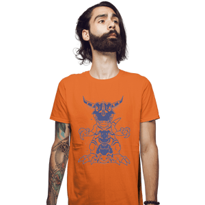 Secret_Shirts Fitted Shirts, Mens / Small / Orange Digimon Evolution