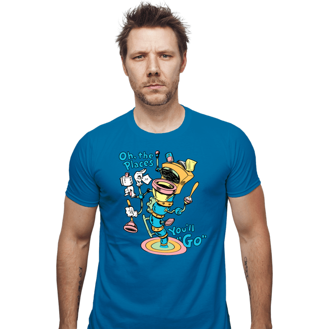 Secret_Shirts Fitted Shirts, Mens / Small / Sapphire Oh The Places