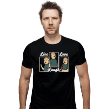 Load image into Gallery viewer, Daily_Deal_Shirts Fitted Shirts, Mens / Small / Black Bobby Live Laugh Love
