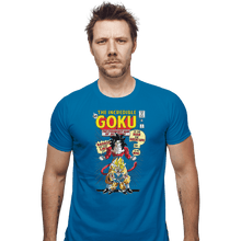 Load image into Gallery viewer, Shirts Fitted Shirts, Mens / Small / Sapphire The Incredible Goku
